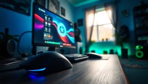 Engage with the 雷电模拟器 interface in a modern gaming setup showcasing high-end peripherals.