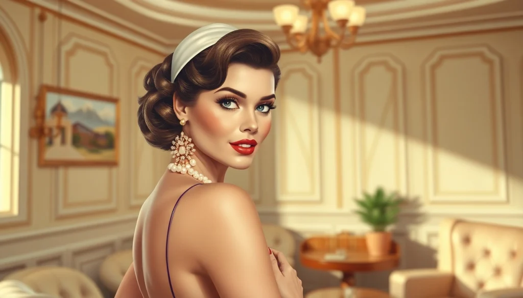 Showcase the allure of the Varga Girl inspired by https://www.esquirevargas.com with elegant vintage pin-up artistry.