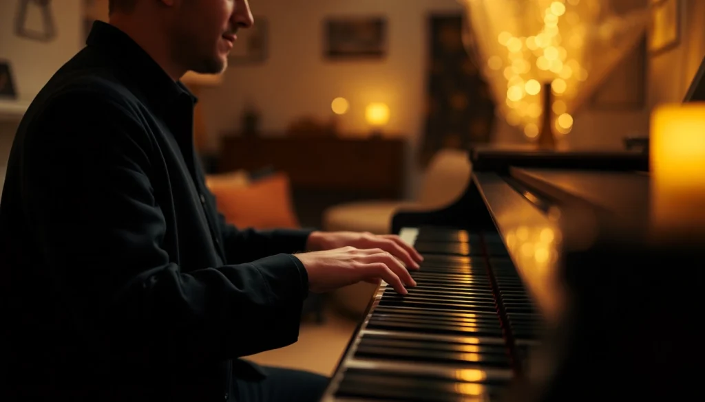 Experience the soothing ambiance of https://whisperings.com.ua with a solo pianist performing in a tranquil setting.