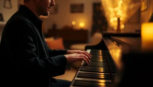 Experience the soothing ambiance of https://whisperings.com.ua with a solo pianist performing in a tranquil setting.