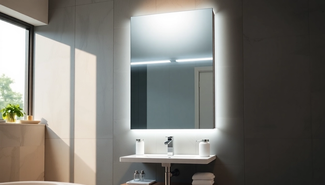 Praktischer sonni Spiegelschrank im modernen Bad mit elegantem Design und LED-Beleuchtung.