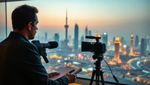 تغطية أخبار حيوية من https://saudiwadi.com على خلفية معالم سعودية مشهورة.