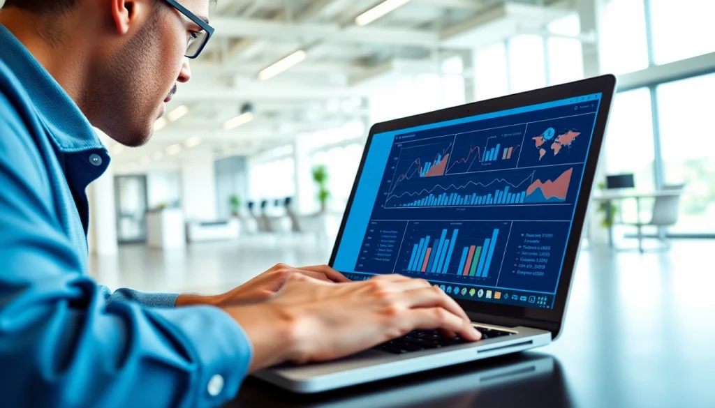 Analyze data effectively on https://rr88c.mobi/ with a professional digital marketer in a modern office.