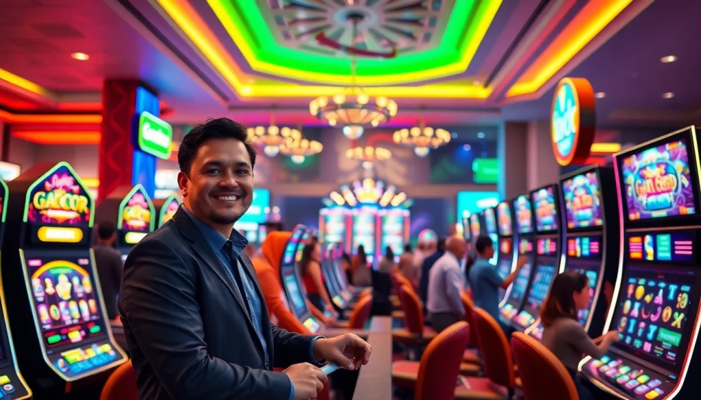 Menangkan slot gacor di lingkungan kasino yang meriah dengan mesin modern dan pemain bersemangat.