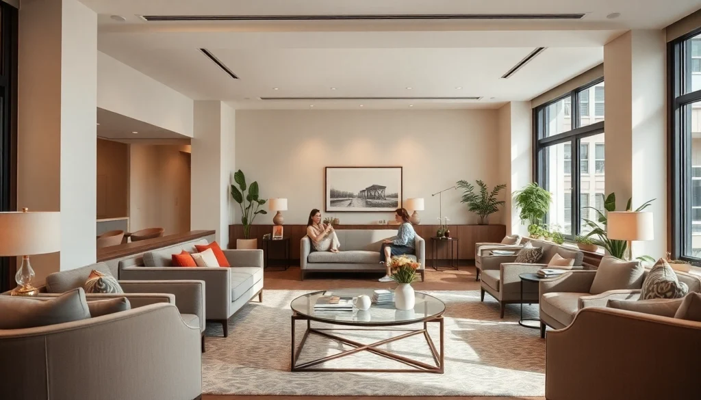 JBO rental setup features elegant furniture and decor in a professional environment.