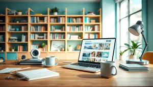 Enhance digital content creation at https://spectacle.com.ua with a modern workspace image.