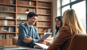 Consultation at https://www.tnlmiami.com showcasing a family law attorney assisting clients.