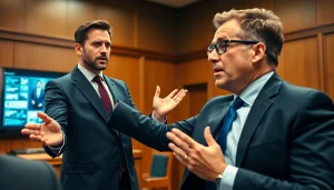 A car accident claim lawyer presents evidence confidently in court to secure justice for clients.