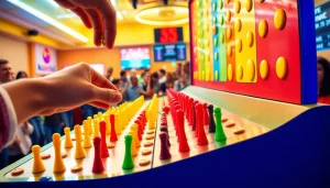 Engaging Plinko game reviews showcased through vibrant imagery of an energetic Plinko board.