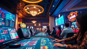 XX88 online gambling experience with engaging gaming interfaces and a vibrant atmosphere