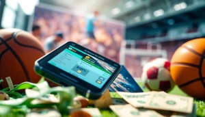 Engaging smartphone displays best sports betting apps in India with vibrant sports elements.