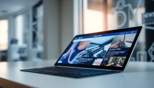 Engaging digital news platform interface at https://newsharbor.com.ua, showcasing vibrant articles.