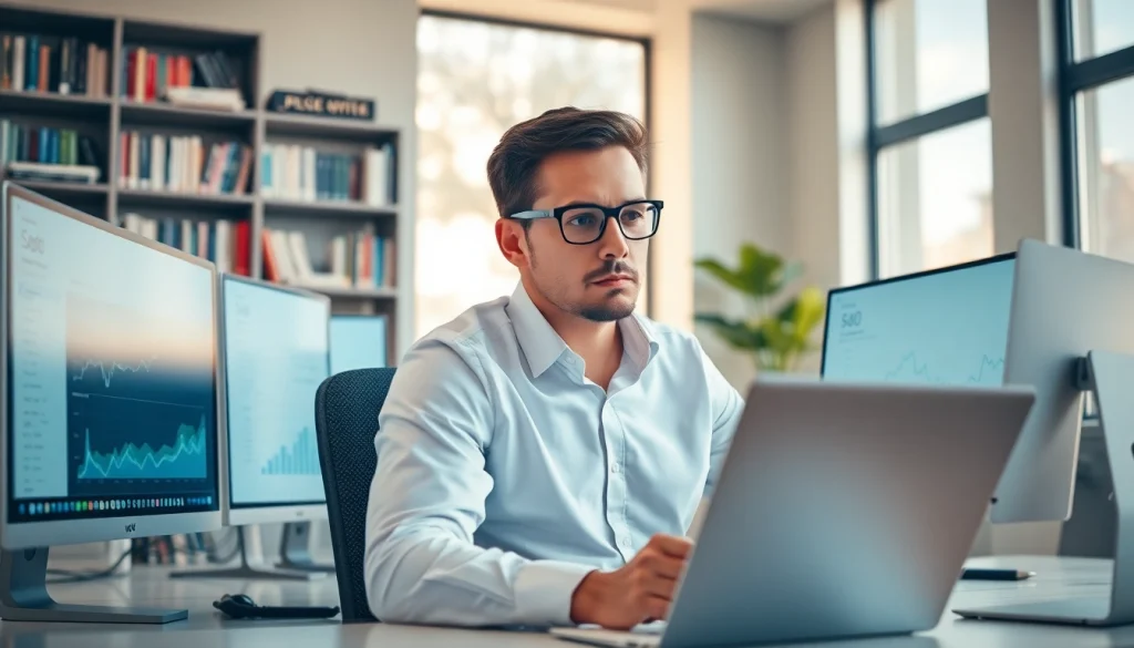 google penalty expert assessing performance metrics in a modern office setting