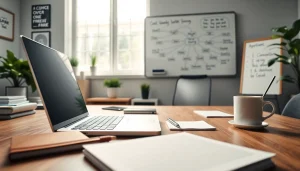 Enhance your creativity with a professional setup inspired by Www.valenciakey.com featuring a laptop and office decor.