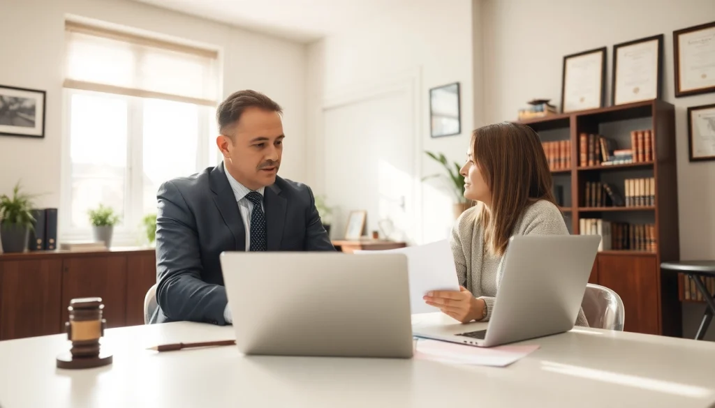 Consult with legal professional from https://www.mainorellis.com discussing personal injury case.