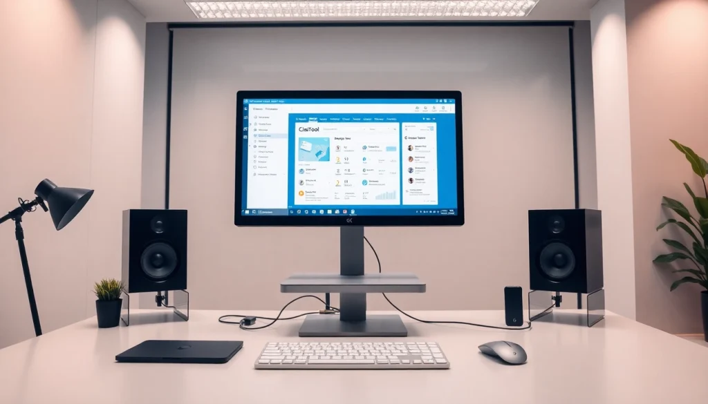 Explore the innovative features of CiaoTool in a sleek modern workspace setup.