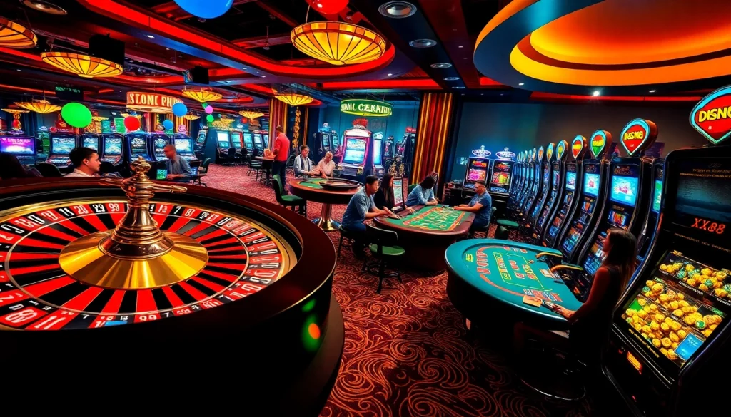 Experience the thrill at Trang chủ XX88 with vibrant casino action, featuring roulette and poker.