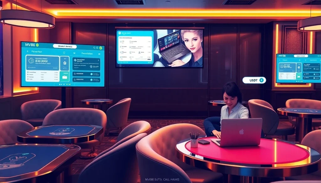 Engaging MV88 online gambling experience showcasing secure USDT transactions.