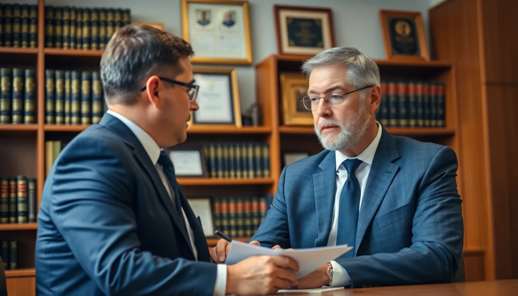 Consultation with a professional personal injury lawyer at https://www.wcfjustice.com, showcasing trust and dedication.