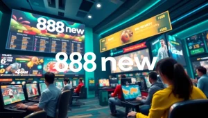 Engaging 888new online gaming interface showcasing diverse gaming options and vibrant colors.