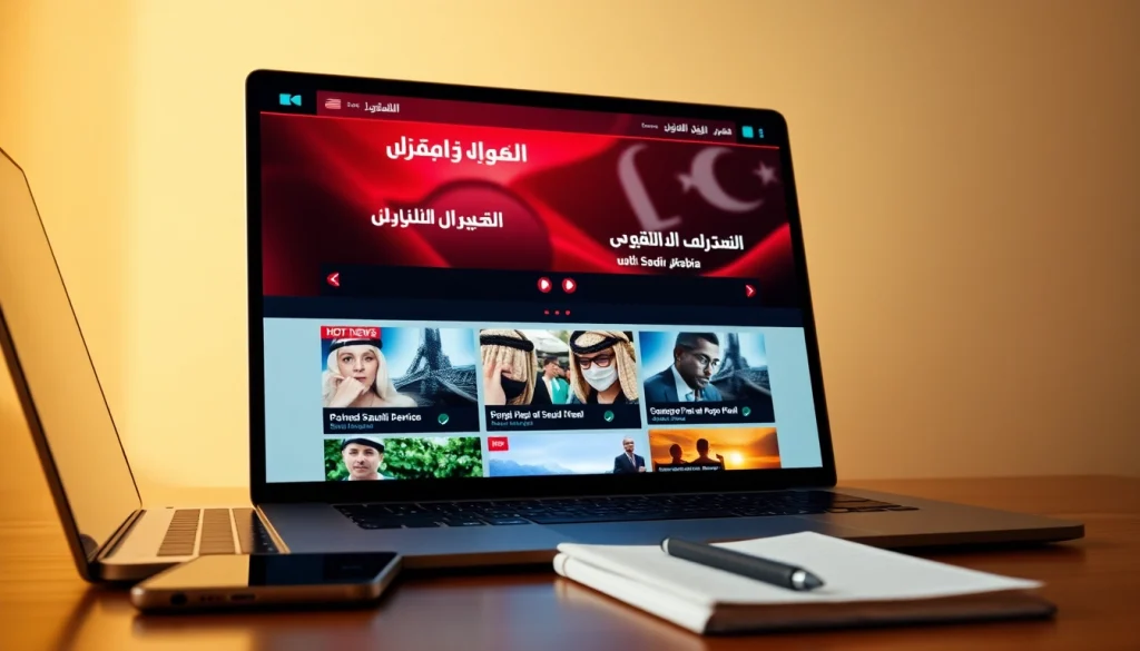 Visually engaging news display on https://saudiwadi.com features key headlines on Saudi Arabia.