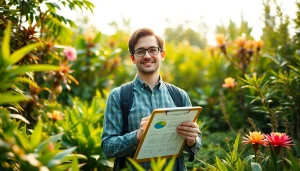 Encouraging sustainability through actions at https://www.unsustainablemagazine.com in a vibrant, green landscape.