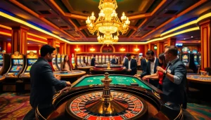 Mengamati permainan kasinojitu yang meriah di meja roulette dengan pemain antusias.