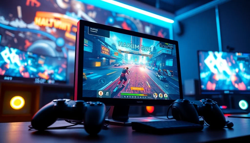 Menampilkan permainan hakim4d game dalam suasana gaming yang dinamis dan menarik.