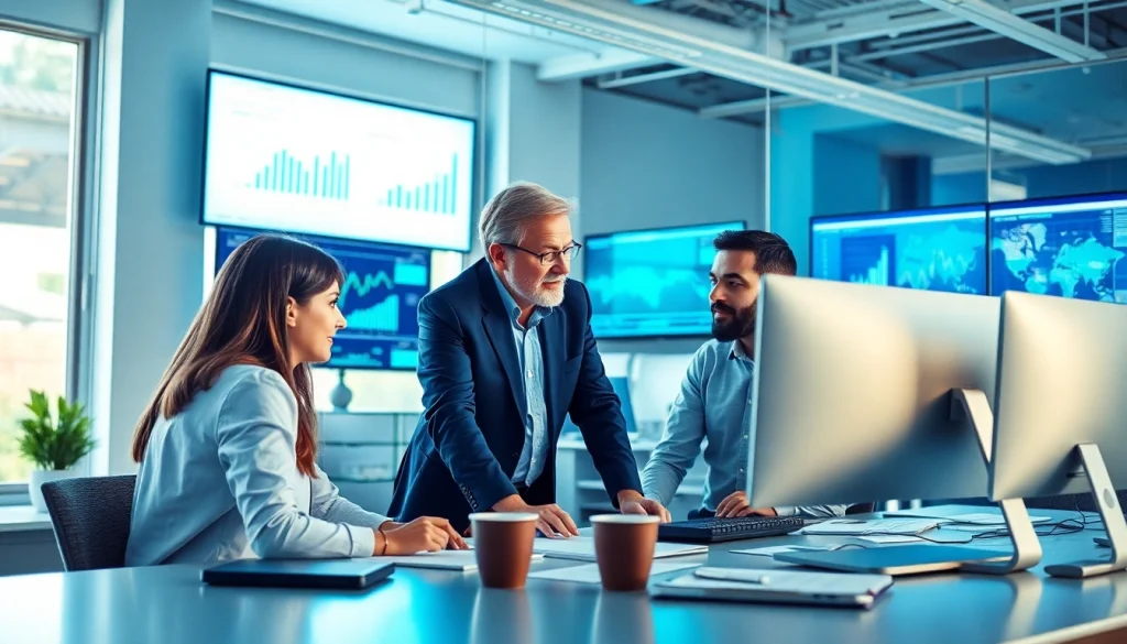 Enhance IT Fredericksburg with a collaborative team working in a modern office on technology solutions.