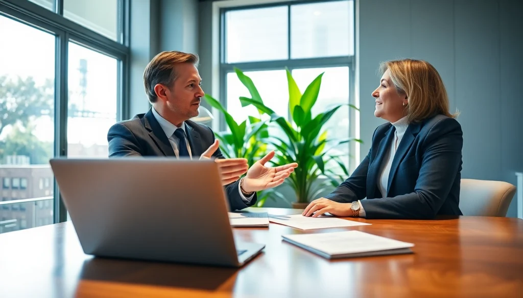 Engaging legal consultation session at https://www.ihavealawsuit.com showcasing a lawyer and client discussion.