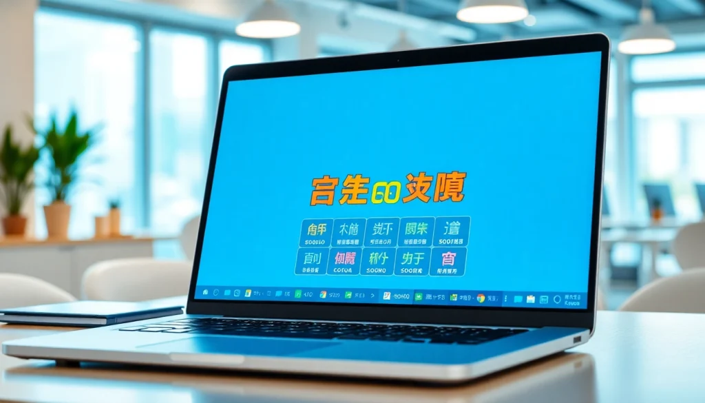 Engaging view of the sogou输入法 interface on a modern laptop showcasing its features.