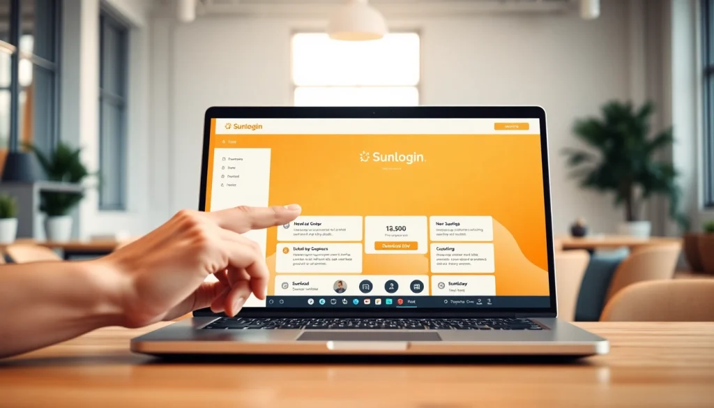Streamlined 向日葵下载 interface showcased on a modern laptop, inviting user engagement.
