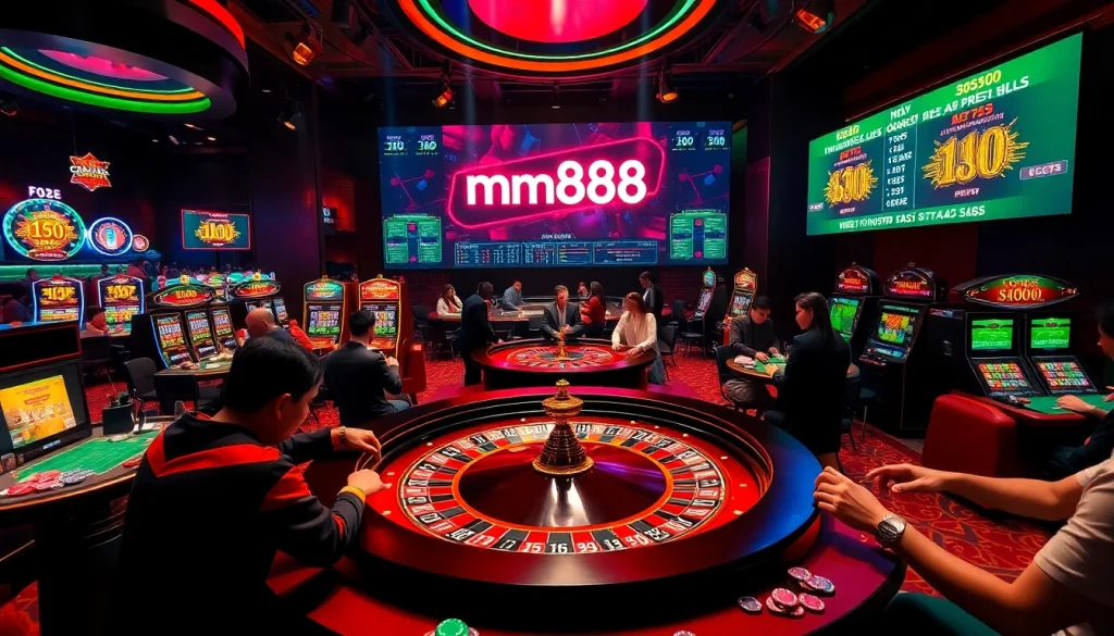 Experience the thrill at mm888 casino tables with players winning big at roulette.