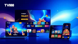 TV88 online casino homepage showcasing diverse gaming options and user-friendly interface.