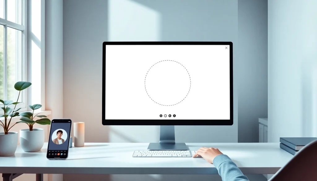 Circle image cropper interface displayed on a digital workspace.