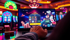 Engage with the thrill of Đăng Ký QH88 through an immersive online gambling scene.