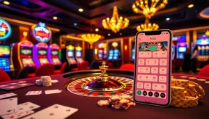 Experience excitement at PH22 with vibrant casino games and mobile app visuals.
