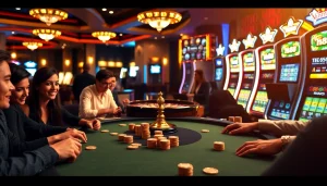 Experience the thrill of Hi 88 at a luxurious casino poker table with vibrant colors.