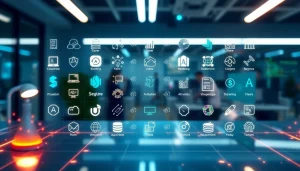 Showcasing a vibrant AI Tool Directory with various software icons on a modern digital interface.