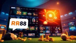 Visual representation of Trang chủ RR88 showcasing sports betting, casino games, and engaging promotions.