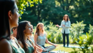 Les participants au sophrologieetbienetre.fr profitent d'une séance de bien-être en plein air.