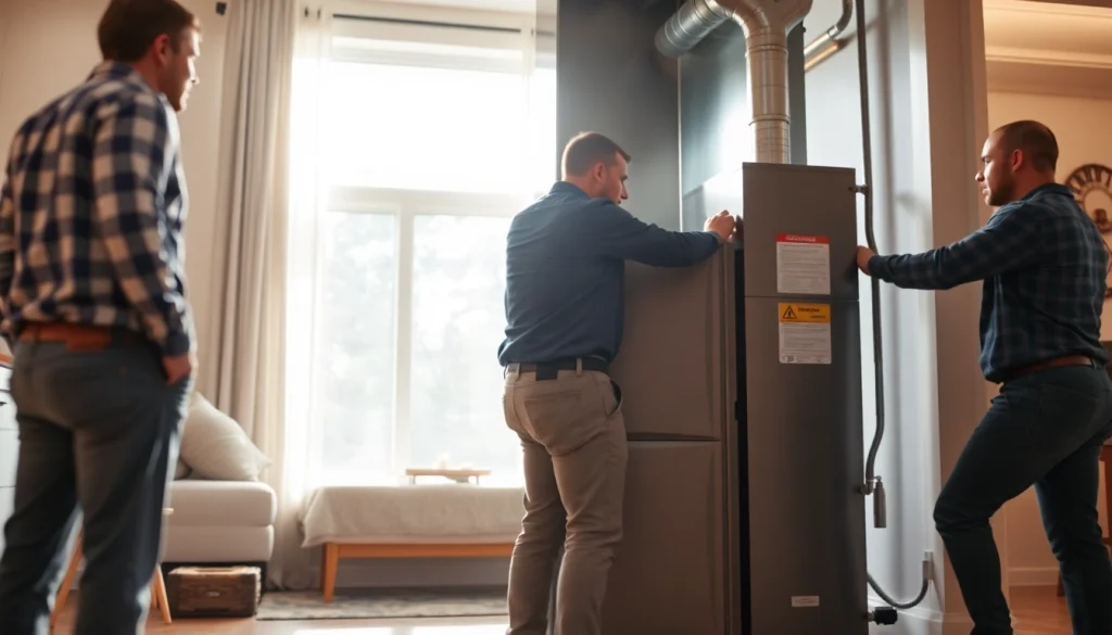 Install an American Standard furnace Canada with skilled technicians in a bright home.