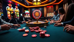 Experience intense poker action at MM88 with lavish setups and vibrant gambling atmosphere.