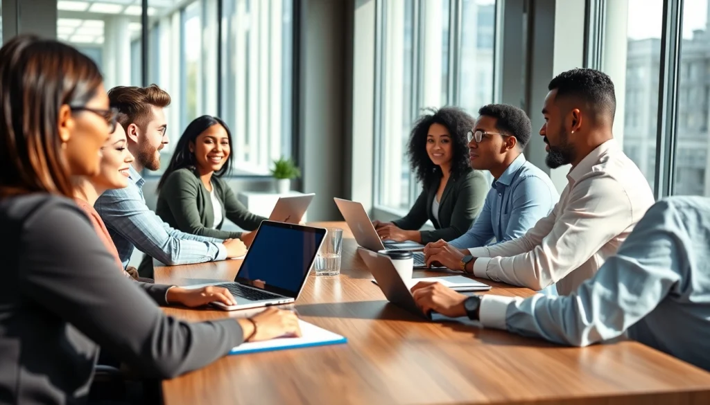 Engaging business meeting showcasing teamwork and collaboration for effective business solutions.