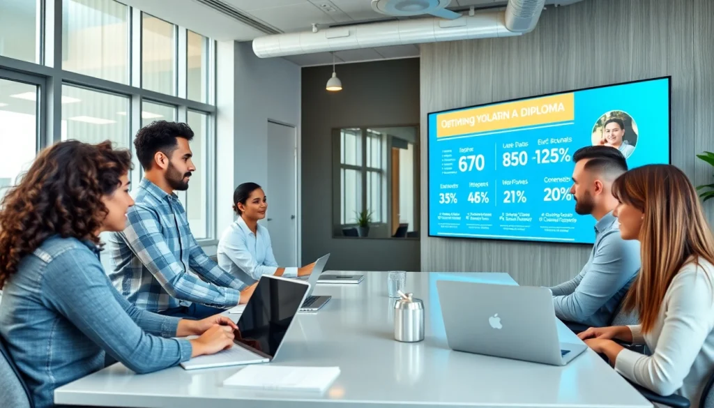 Professional meeting discussing education options for Diploma kopen