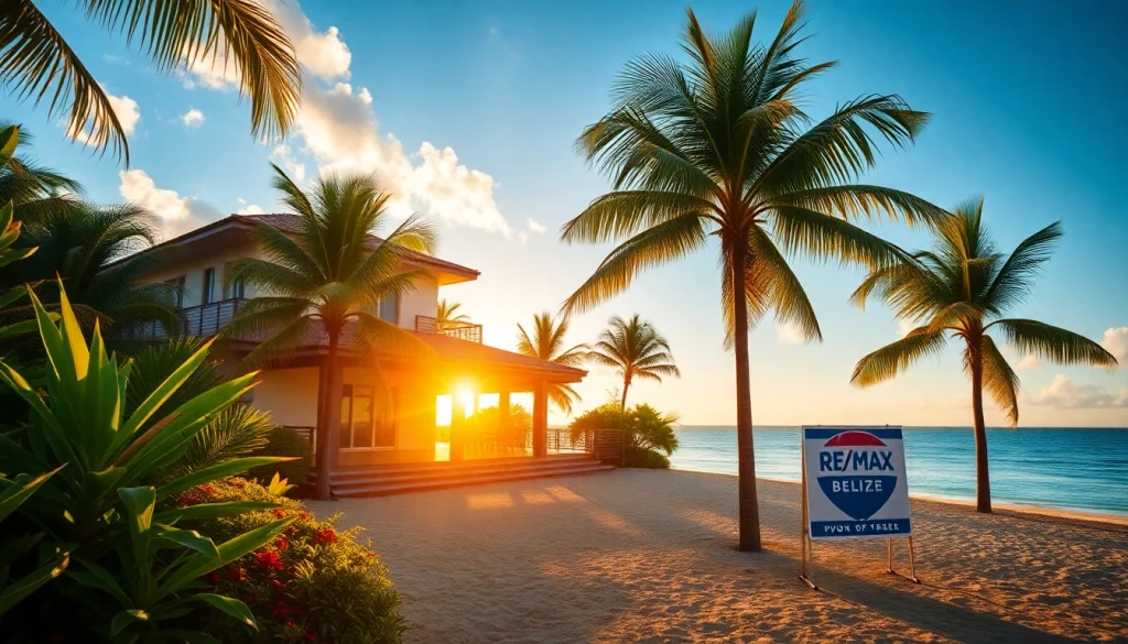 Beautiful beachfront property in Ambergris Caye, Belize, available through Remax Belize for investment.