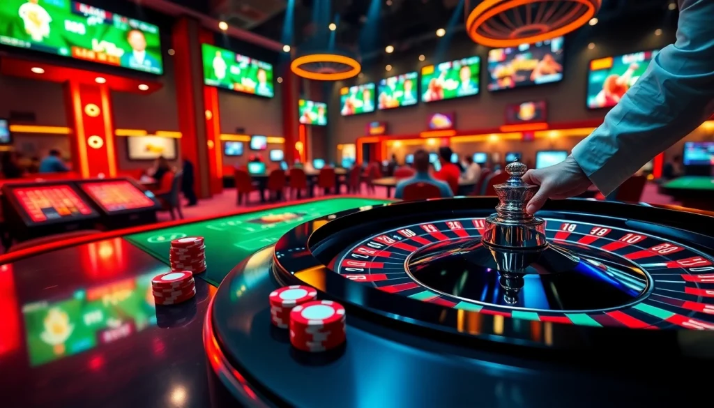 Experience the excitement of Thể Thao KG88 with players engaging in vibrant casino games.