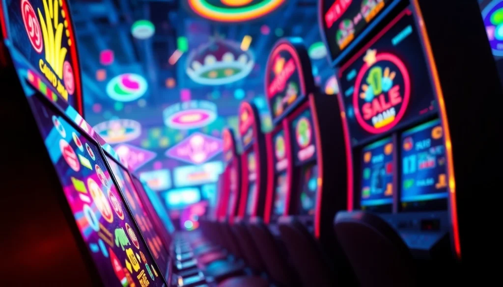 Menyajikan petanitoto dengan slot mesin berwarna-warni dan elemen permainan digital yang menarik.