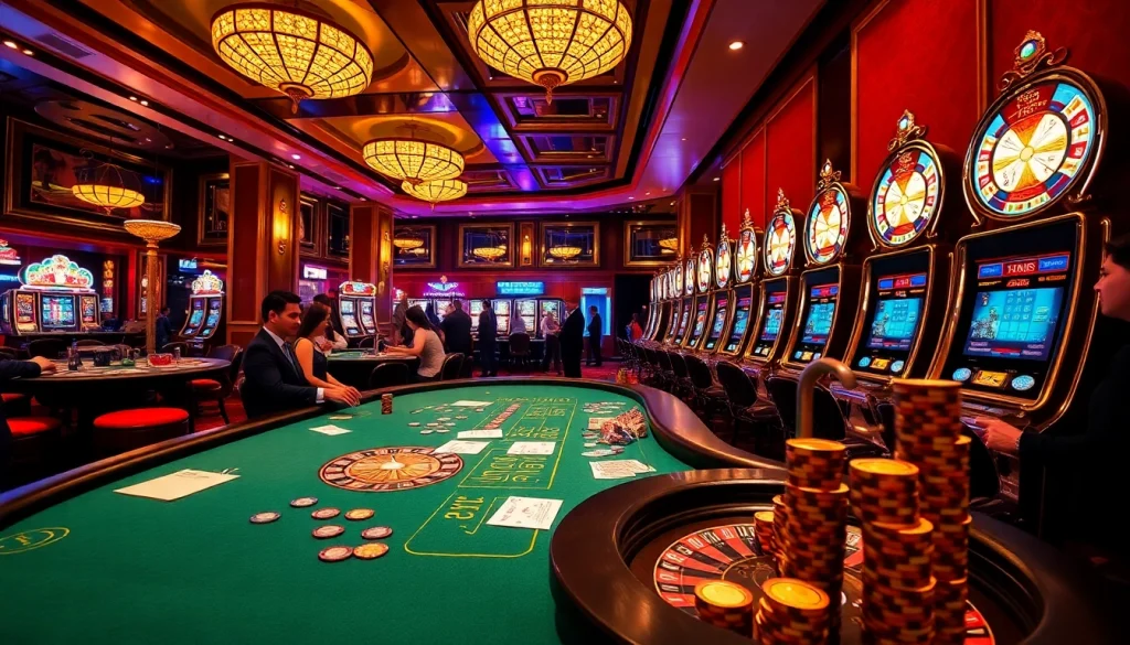 Experience thrilling 7m poker action at a luxurious casino table, featuring vibrant gameplay.