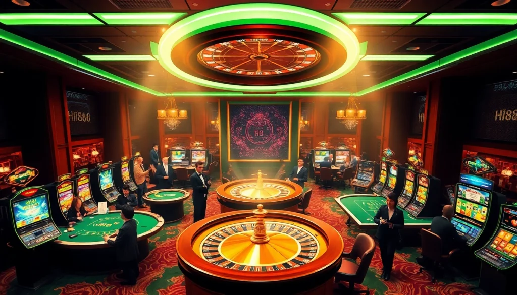 Players winning big at Hi88's exciting casino games and vibrant atmosphere.